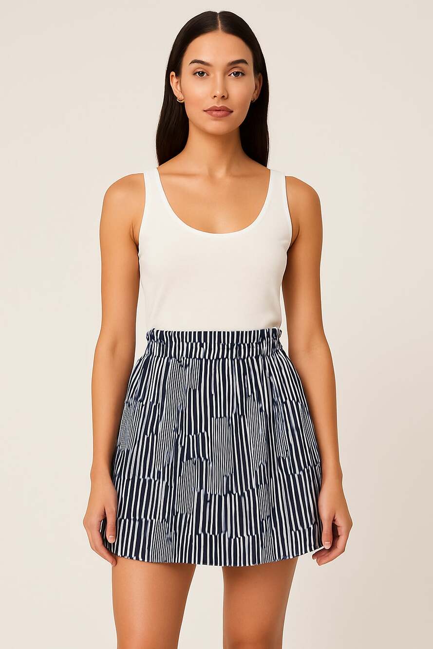 Armani Exchange Women's Navy Blue Striped Skirt Size 2